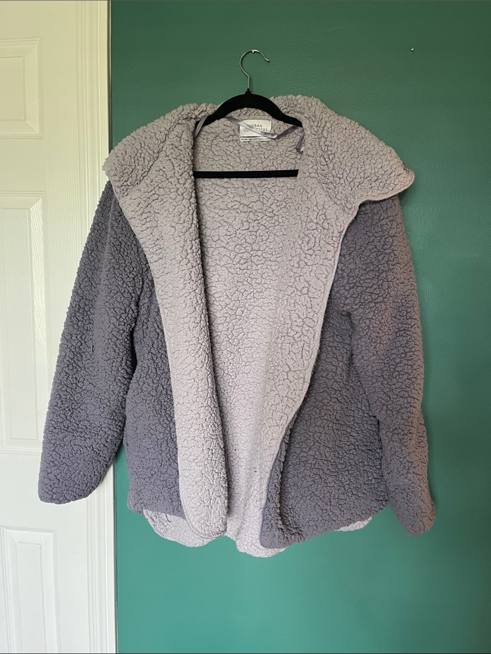 Urban Outfitters Reversable Plush Sherpa Jacket in Lavender